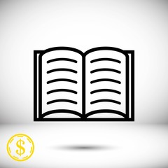 open book icon stock vector illustration flat design