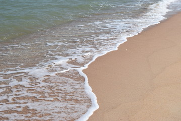 Closeup of Surf on Cha-am Beach, Thailand