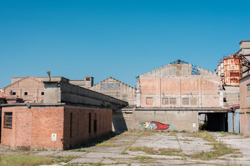 Landing abandoned ships. Chioggia, Venice