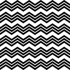 Wave pattern seamless black and white colors. Stripe abstract background vector.