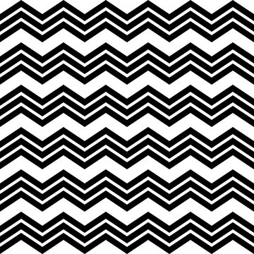 Wave pattern seamless black and white colors. Stripe abstract background vector.