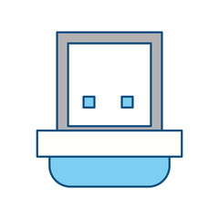 USB connection technology icon vector illustration graphic design