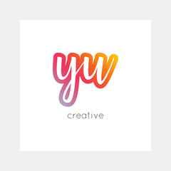 YU logo, vector. Useful as branding, app icon, alphabet combination, clip-art.