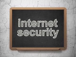 Protection concept: Internet Security on chalkboard background