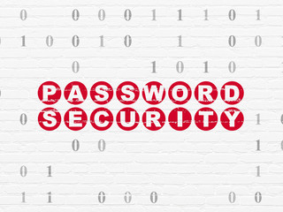 Privacy concept: Password Security on wall background