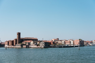 Fototapeta na wymiar Landscapes in the lagoon of Chioggia. Venice