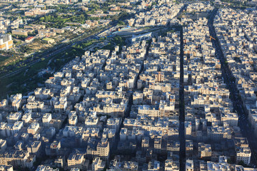 Cityscape of Tehran city from Milad tower, Tehran, Iran