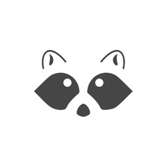 Silhouette of a raccoon - Illustration