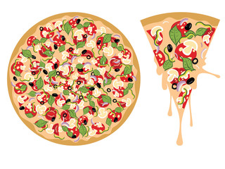 Cartoon Tasty Pizza
