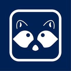 Silhouette of a raccoon - Illustration