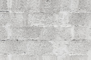 Old wall made out of concrete big blocks