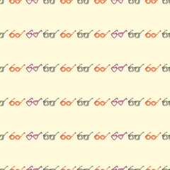 Seamless pattern with glasses