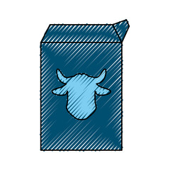 milk carton cow icon vector illustration graphic design