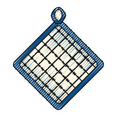 kitchen potholder object icon vector illustration graphic design