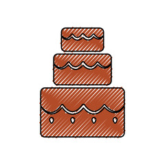 cake three floors icon vector illustration graphic design