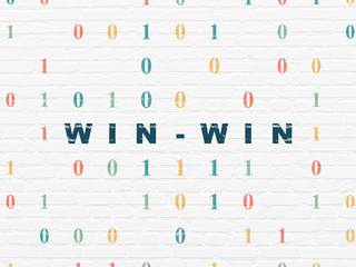 Business concept: Win-Win on wall background
