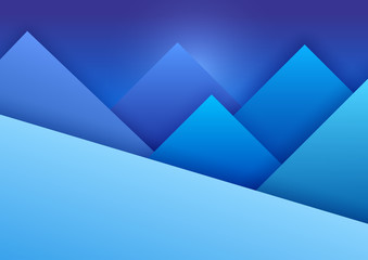 Material Design Background with Mountain Landscape.