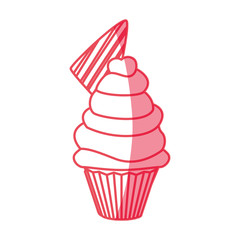 cupcake dessert sweet icon vector illustration graphic design