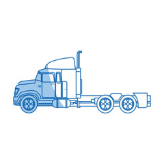 truck cabin trailer transport business vector illustration