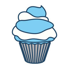 cupcake dessert sweet icon vector illustration graphic design