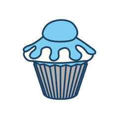 cupcake dessert sweet icon vector illustration graphic design