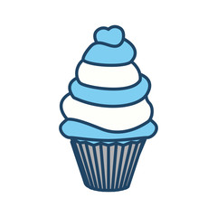 cupcake dessert sweet icon vector illustration graphic design