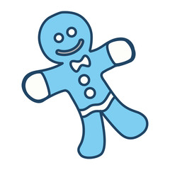gingerbread man cookie icon vector illustration graphic design