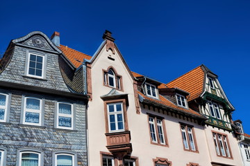 Fototapeta na wymiar Goslar, Sanierte Altbauten