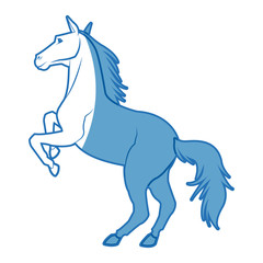 Fototapeta na wymiar Horse on two legs animal equine image vector illustration