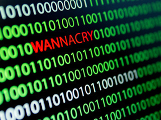 Binary Code Screen, Wannacry Virus