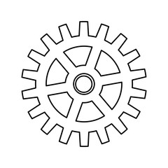 Obraz premium Gear machinery piece icon vector illustration graphic design
