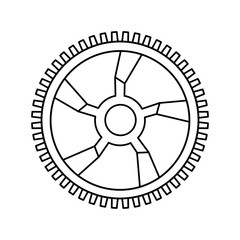 Gear machinery piece icon vector illustration graphic design