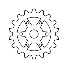 Gear machinery piece icon vector illustration graphic design