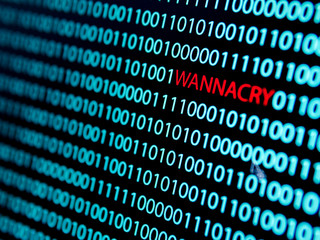 Binary Code Screen, Ransomware