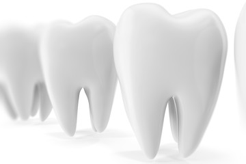 Tooth 3D Dental, medicine and health concept design element, 3D rendering