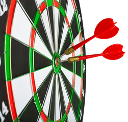 dartboard with darts