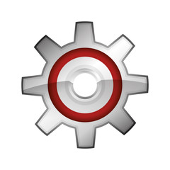 Gear machinery piece icon vector illustration graphic design