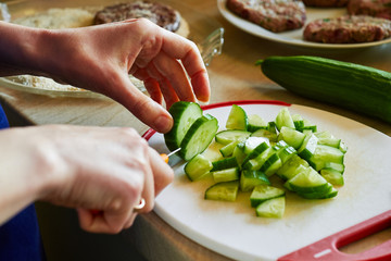 Delicious salad preparation