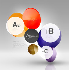 Colorful glossy circle infographics