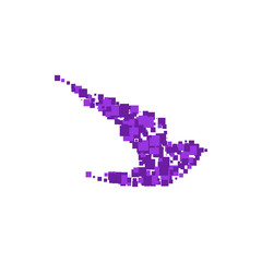 Pixel bird vector illustration