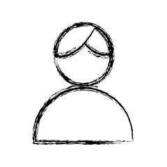 avatar man icon over white background. vector illustration