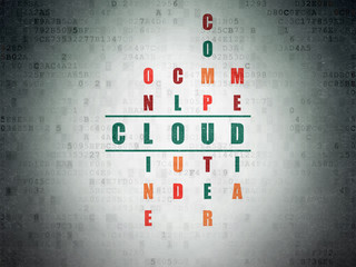 Cloud technology concept: Cloud in Crossword Puzzle