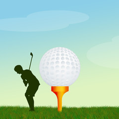 illustration of golf