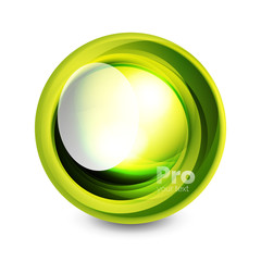 Glass sphere, futuristic abstract element