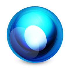 Glass sphere, futuristic abstract element