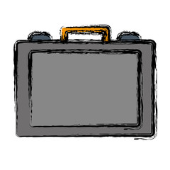 business briefcase icon over white background. vector illustration