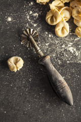 Uncooked fresh tortellini
