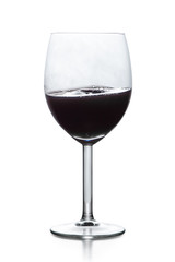 Black liquid in wine glass