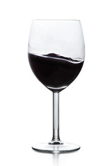 Black liquid in wine glass