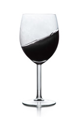 Black liquid in wine glass